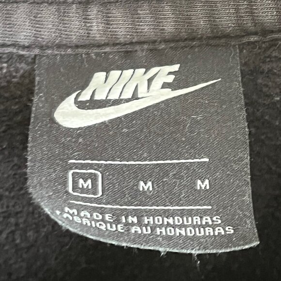 Nike Hoodie Sweatshirt Mens M Black Sportswear Pullover Sweatshirt Swoosh - Picture 5 of 6